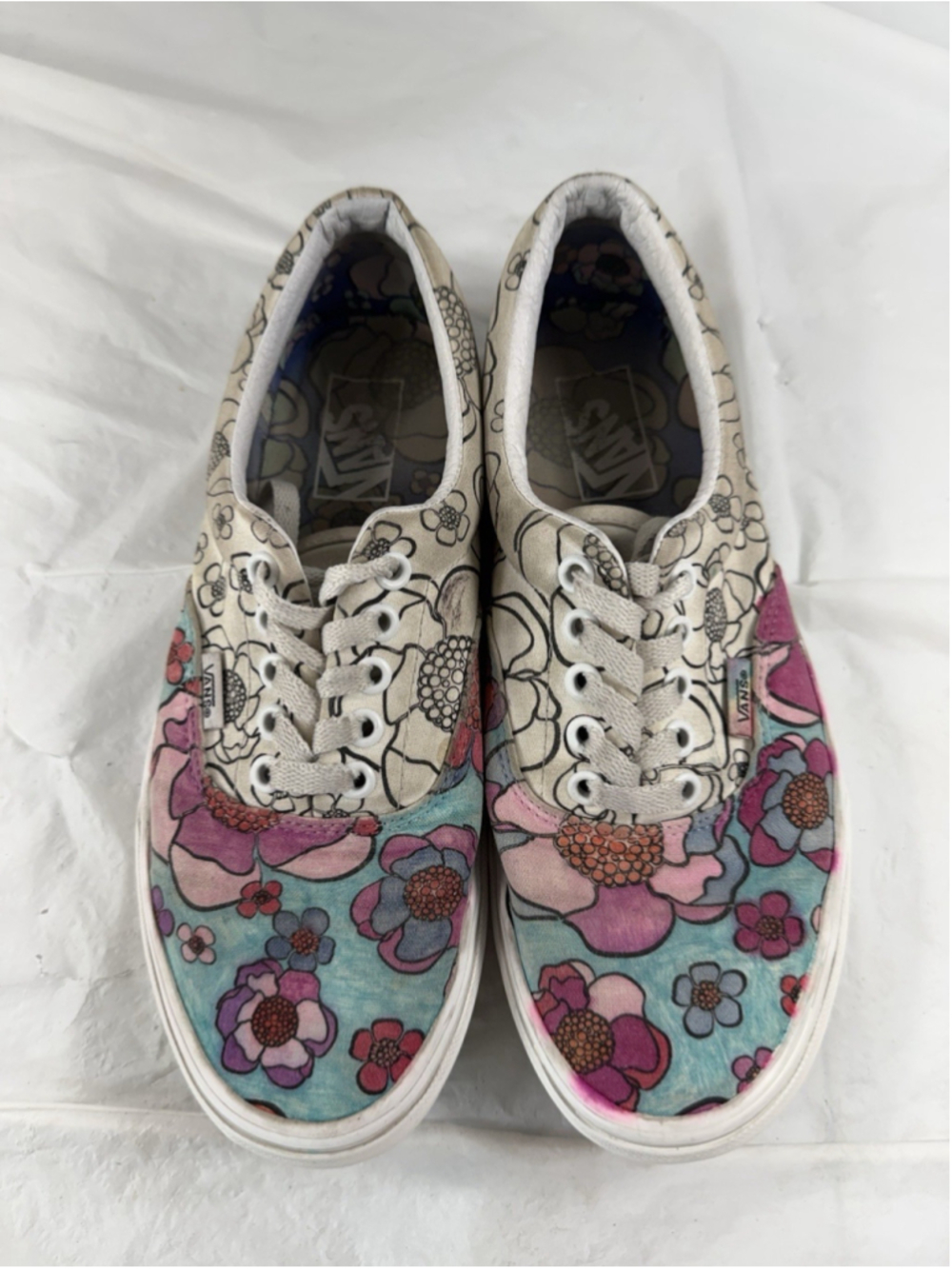 Women's 9.5 VANS 508731 OTW Era Create Ur U Color Shoes Sneakers Floral